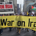NoWar-on Iran banner